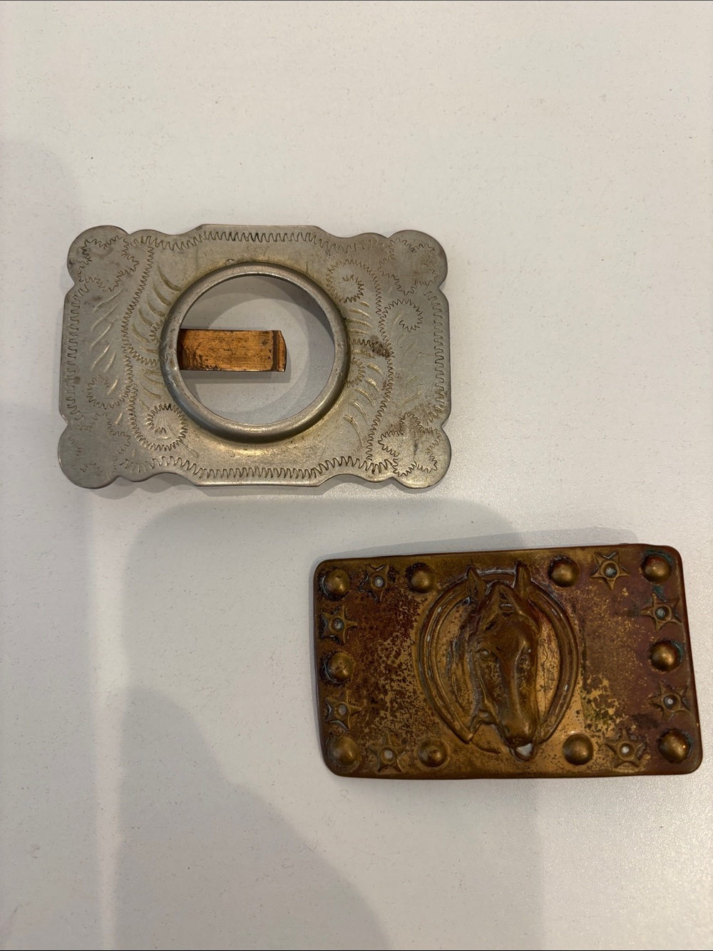 Vintage cowboy buckles